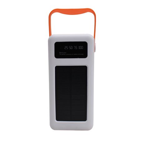 100000 mAh 370Wh 7-Port Solar Power Bank with 4 Line USB Cable & Lantern