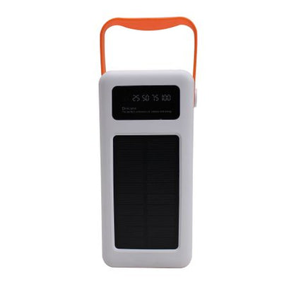 100000 mAh 370Wh 7-Port Solar Power Bank with 4 Line USB Cable & Lantern