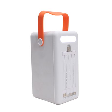 100000 mAh 370Wh 7-Port Solar Power Bank with 4 Line USB Cable & Lantern