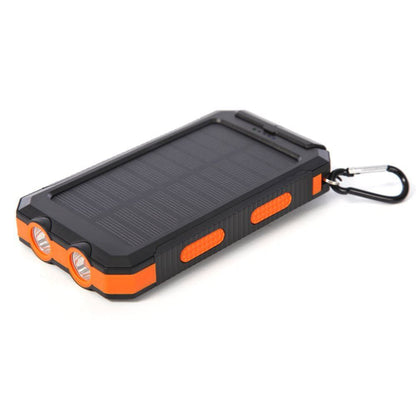 13000 mAh Solar Powered Power Bank - Dual USB Output & Flashlight