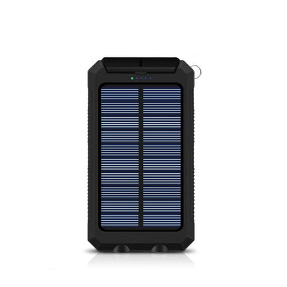 13000 mAh Solar Powered Power Bank - Dual USB Output & Flashlight