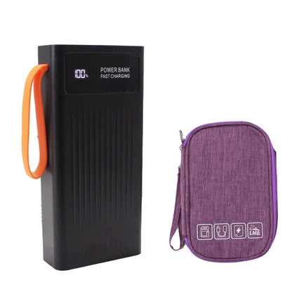 20000 mAh 100W Fast Charge Powerbank with 4 Inbuilt USB Cables & Carry Pouch